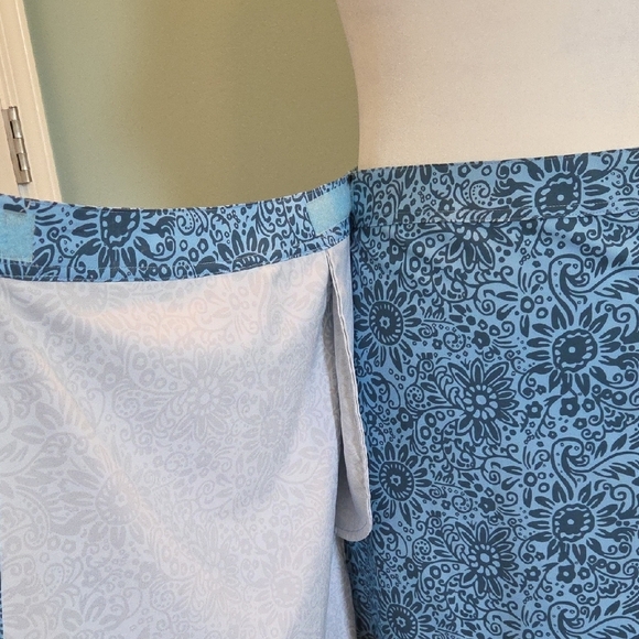 RipSkirt Hawaii Large Blue Paisley/Floral Wrap Skirt Quick-Dry Travel Size Large - Picture 7 of 11